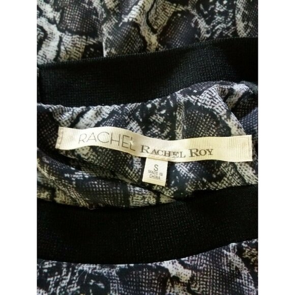 Rachel Roy Reptile Print Dress Tunic Small Chiffon Hi-Low Boho Casual Beach Trav - Picture 10 of 12